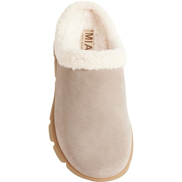 NEW MIA Aric Suede Clogs - Shearling Lined For Women 1025 3s2 - Picture 4 of 7